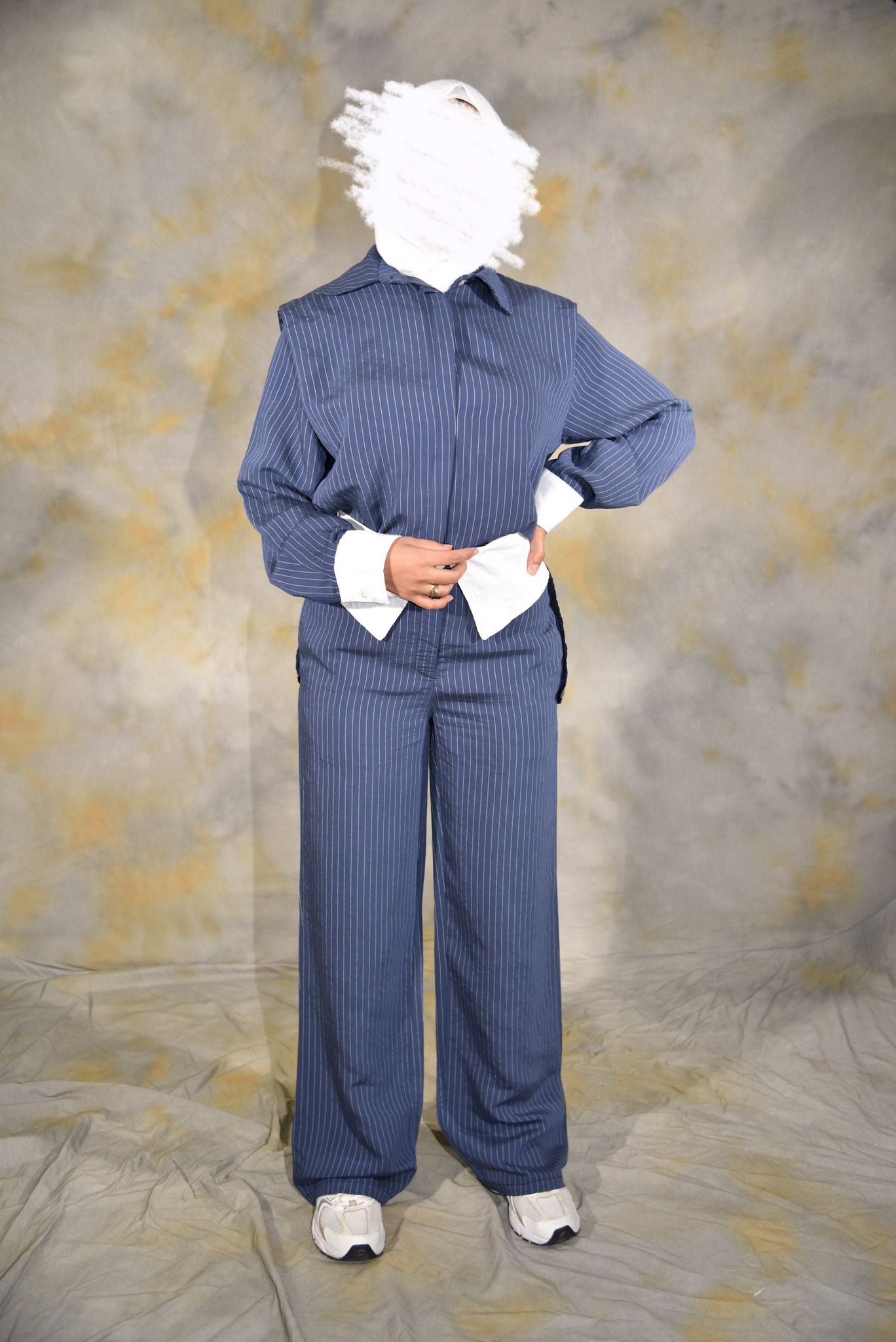 Navy striped casual set π