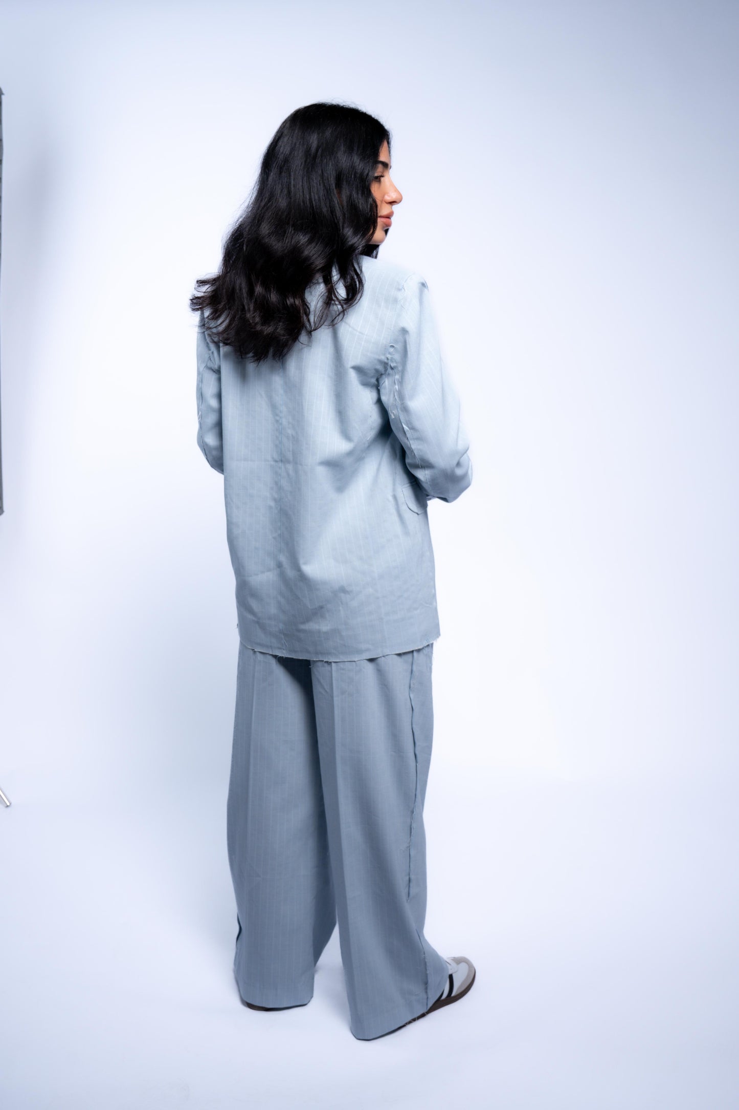 Trendy oversized blue suit 🩵