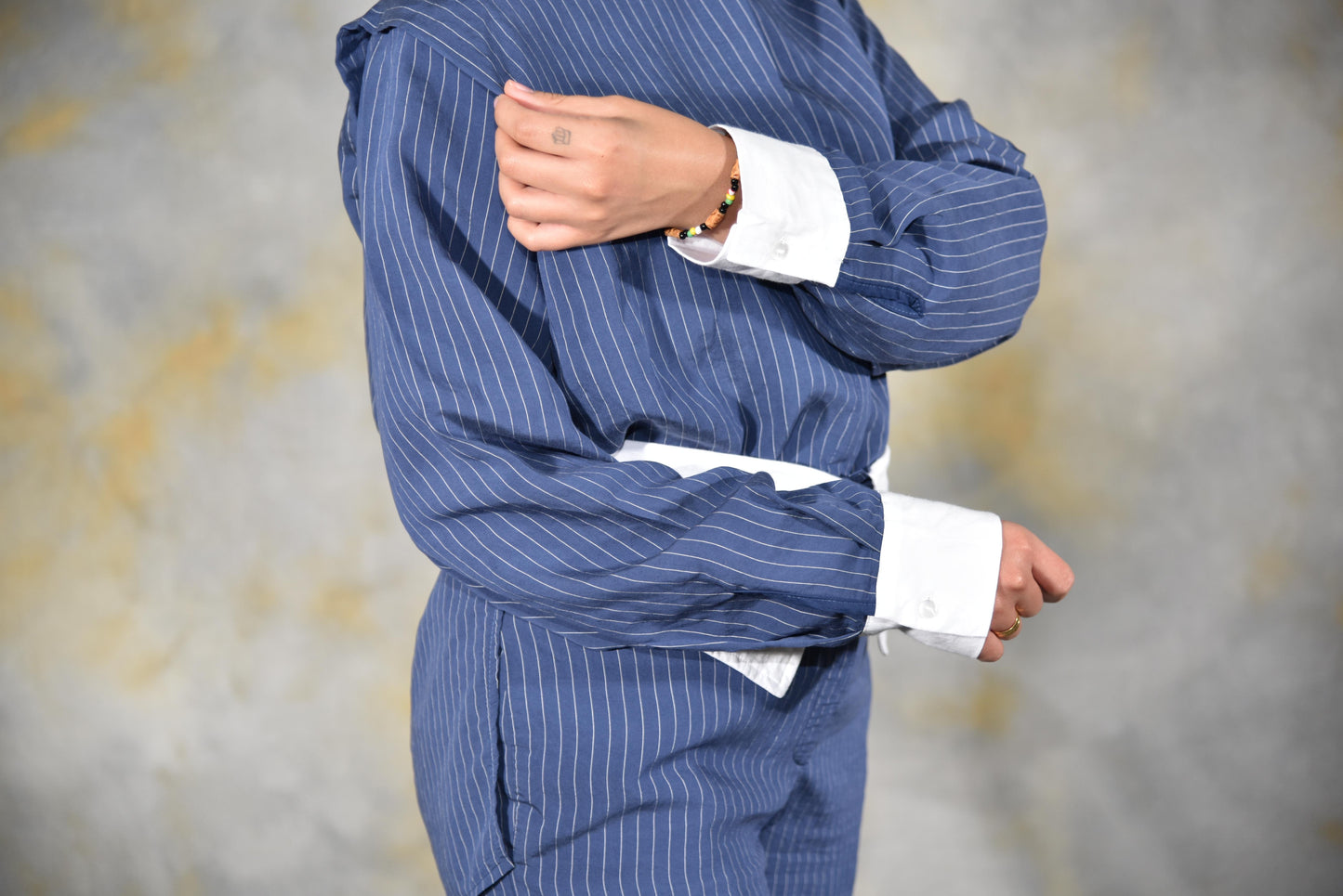 Navy striped casual set π